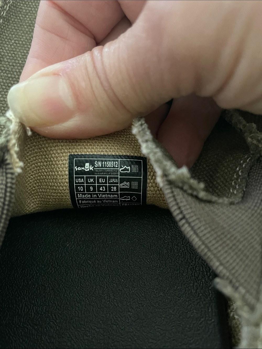 Sanuk Men's Slip-On Canvas Loafers in Olive - Picture 5 of 5